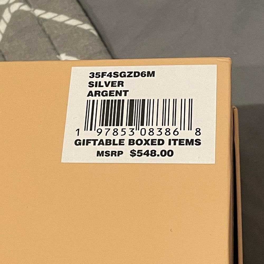 Michael Kors Silver Snake Pouchette & Card Case Gift Set Box - Picture 4 of 16